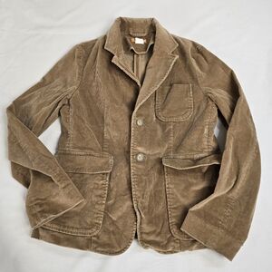 J. Crew Courderoy Button Up Blazer Style Jacket Tan Size Small